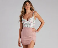 Wanderlust Floral Mesh Bustier