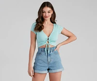 Casual Slay Knit Crop Top