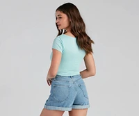 Casual Slay Knit Crop Top
