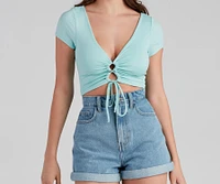Casual Slay Knit Crop Top