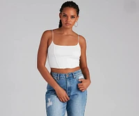 You're Not Basic Seam Crop Top
