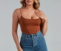 You're Not Basic Seam Crop Top