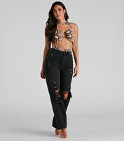 Bold Diva Cutout Snake Bodysuit
