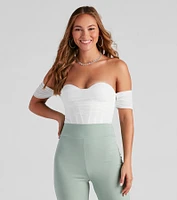 Another Date Mesh Bustier Bodysuit
