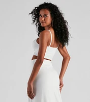Staycation Twist Banded Crop Top