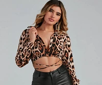 Fierceness Unleashed Leopard Crop Top