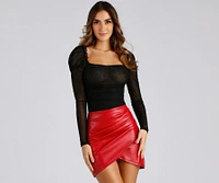 Chic Mesh Puff Sleeve Top