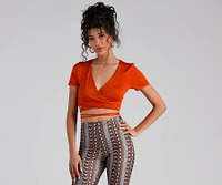 Pretty Ties V-Neck Wrap Top