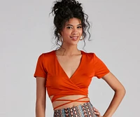 Pretty Ties V-Neck Wrap Top