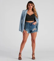 Short Romance Knit Crop Top