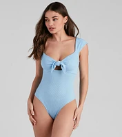 Sweet Vibes Tie-Front Bodysuit