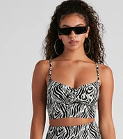 Wild Zebra Crop Tank Top