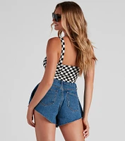 Finish The Race Checkered Tank Top