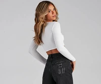 Tied And True Lace-Up Crop Top