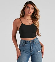 Walk Away Lace-Up Crop Top