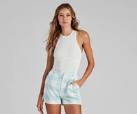 Everyday Style Ribbed Knit Bodysuit