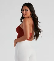 Strings Attached Halter Crop Top