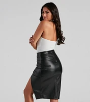 A Total Vibe Halter Bodysuit