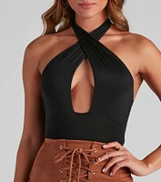 A Total Vibe Halter Bodysuit