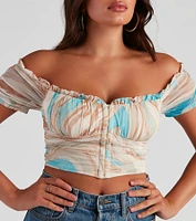 Sweet For You Marble Mesh Bodysuit