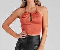 Bring The Heat Halter Top