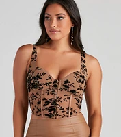 Rising Beauty Floral Burnout Corset