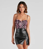 Keep It Fab Marble Swirl Bodysuit