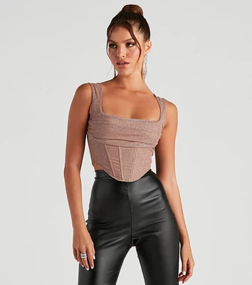 Dream Glitter Mesh Bustier