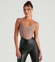 Dream Glitter Mesh Bustier