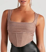 Dream Glitter Mesh Bustier