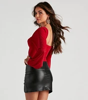 Be Mine Sparkle Knit Bustier