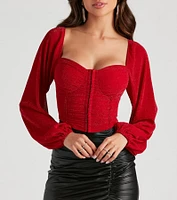 Be Mine Sparkle Knit Bustier