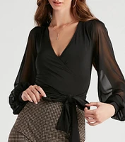 Time After Tie-Front Crop Top