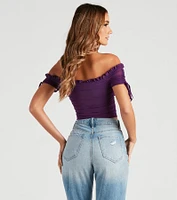 Hooked Ruched Crop Top