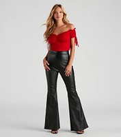 Hooked Ruched Crop Top