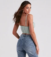 Sweet Affection Ruched Crop Bustier