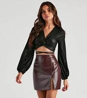 Totally Striking Twist Crop Top