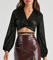 Totally Striking Twist Crop Top