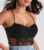 Love With Lace Mesh Bodysuit