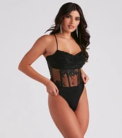 Love With Lace Mesh Bodysuit