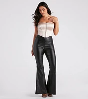 Soirees Satin Hook-Eye Corset