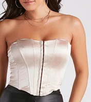 Soirees Satin Hook-Eye Corset