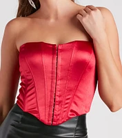 Soirees Satin Hook-Eye Corset