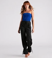 Hot Stuff Strapless Mesh Bustier