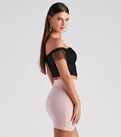 Polka Dot Cutie Mesh Crop Bustier