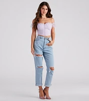 Polka Dot Cutie Mesh Crop Bustier
