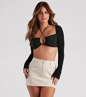 Stay Sultry Long Sleeve Crop Top