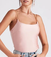 Linked Style Chain Bodysuit