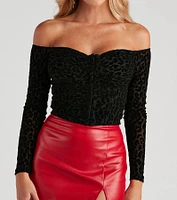 Fierce Mood Leopard Print Corset Top