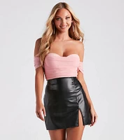 Another Date Mesh Bustier Bodysuit